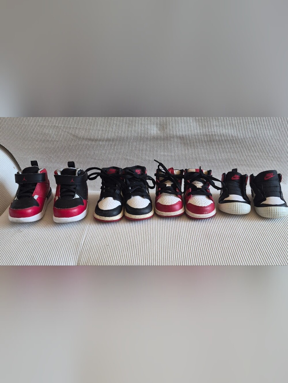 Nike Jordan Kids 7c-4c-4c-3c  Mixed Sneaker Lot Of 4